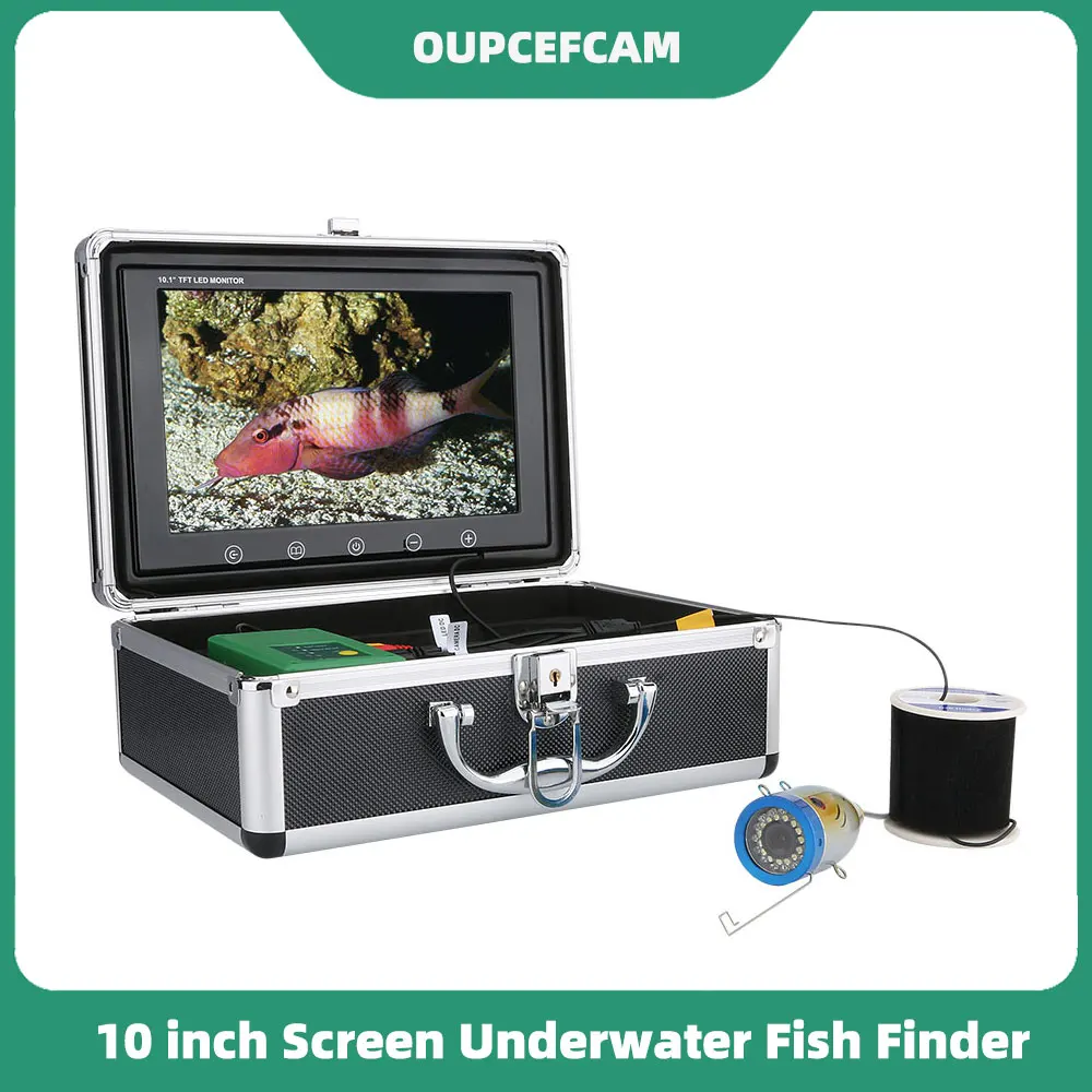 

10“ Monitor 1000TVL Fish Finder Underwater Fishing Camera 15pcs White LEDs + 15pcs Infrared Lamp For Ice/Sea/River Fishing