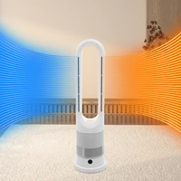 Ventilateur sans pales de refroidissement et de chauffage 220V avec minuterie, télécommande, 8 vitesses de vent, silencieux, climatiseur, chauffage, affichage LED 3