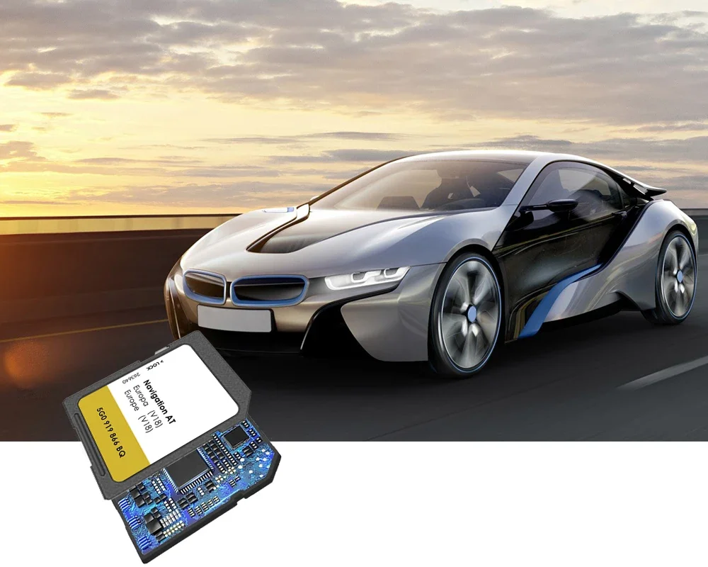 폭스바겐 골프 7 2012-2015 전체 용량 CID 변경 가능한 SD 카드, 16GB 네비게이션 버전 맵, MIB1 Sat Nav AT V18