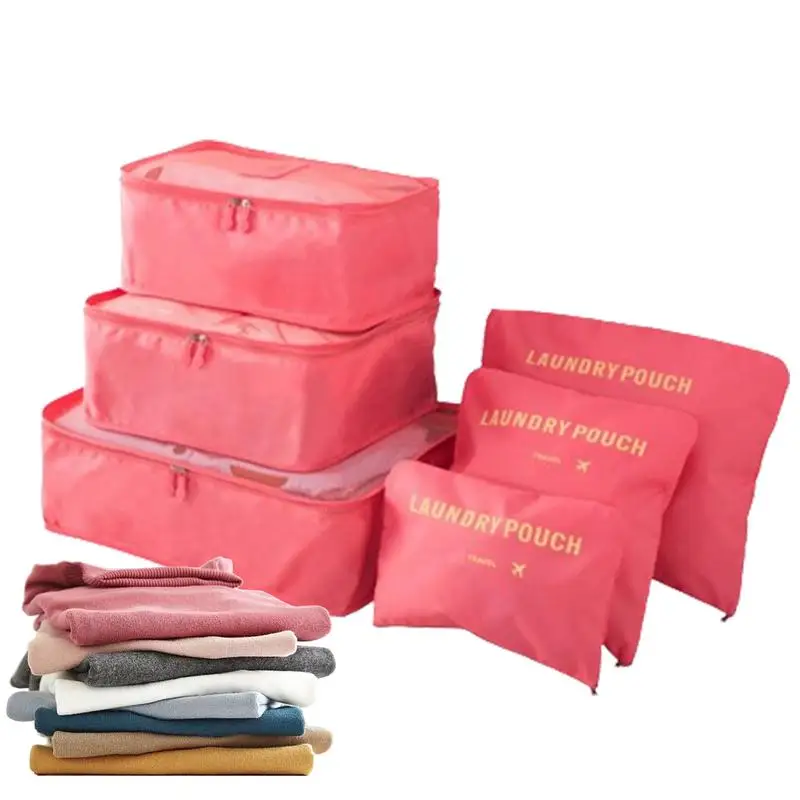 

Набор из 6 предметов, дорожные сумки-органайзеры из ткани Оксфорд, водонепроницаемые тканевые сумки для хранения, складной чемодан, аксессуары для одежды и брюк
