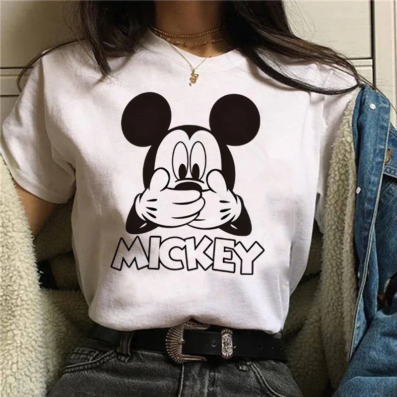thumbnail image 1 of Camiseta de algodón de verano para niños, camiseta con estampado de gorro de Mickey Y2k Minnie Mouse, ropa de moda para niño y niña, camisetas Kawaii Disney para bebé, 1 of 5