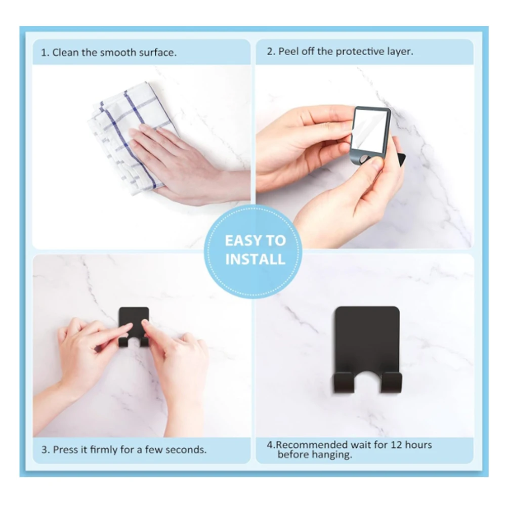 Punch-free Adhesive Razor Holder Wall Mounted Bathroom For Shower Hook Rack Gillette Shaver Shaving Holder