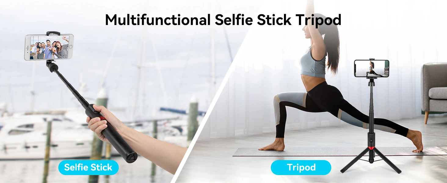 ST20 Portable Selfie Stick Tripod ST20 with Wireless Remote for iPhone for Andro
