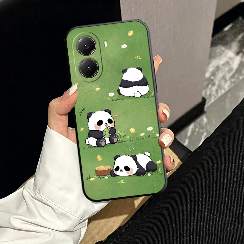 Adorable Cartoon Panda Soft Phone Case