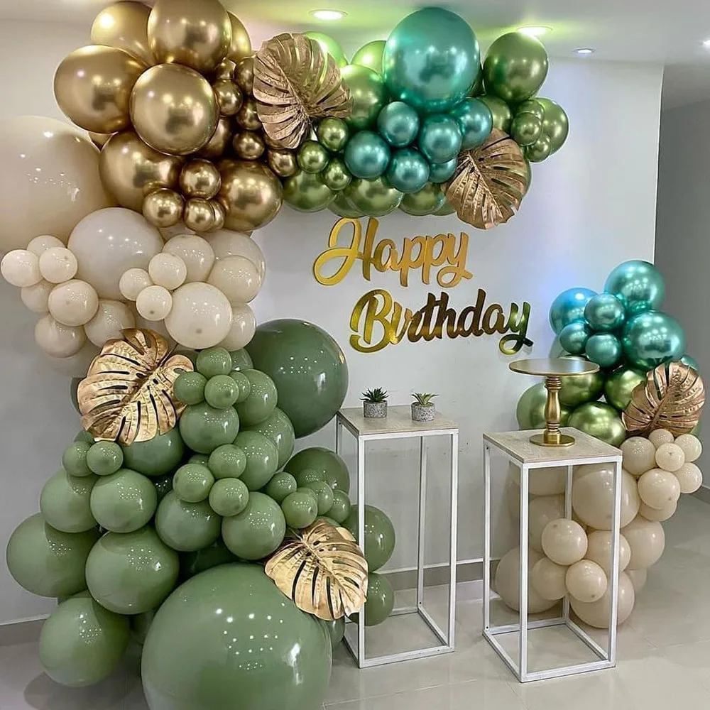 

Animal Printed Balloon Arch Kit Jungle Safari Green Latex Balloons Wild One Birthday Wedding Baby Shower Party Decor Supplies