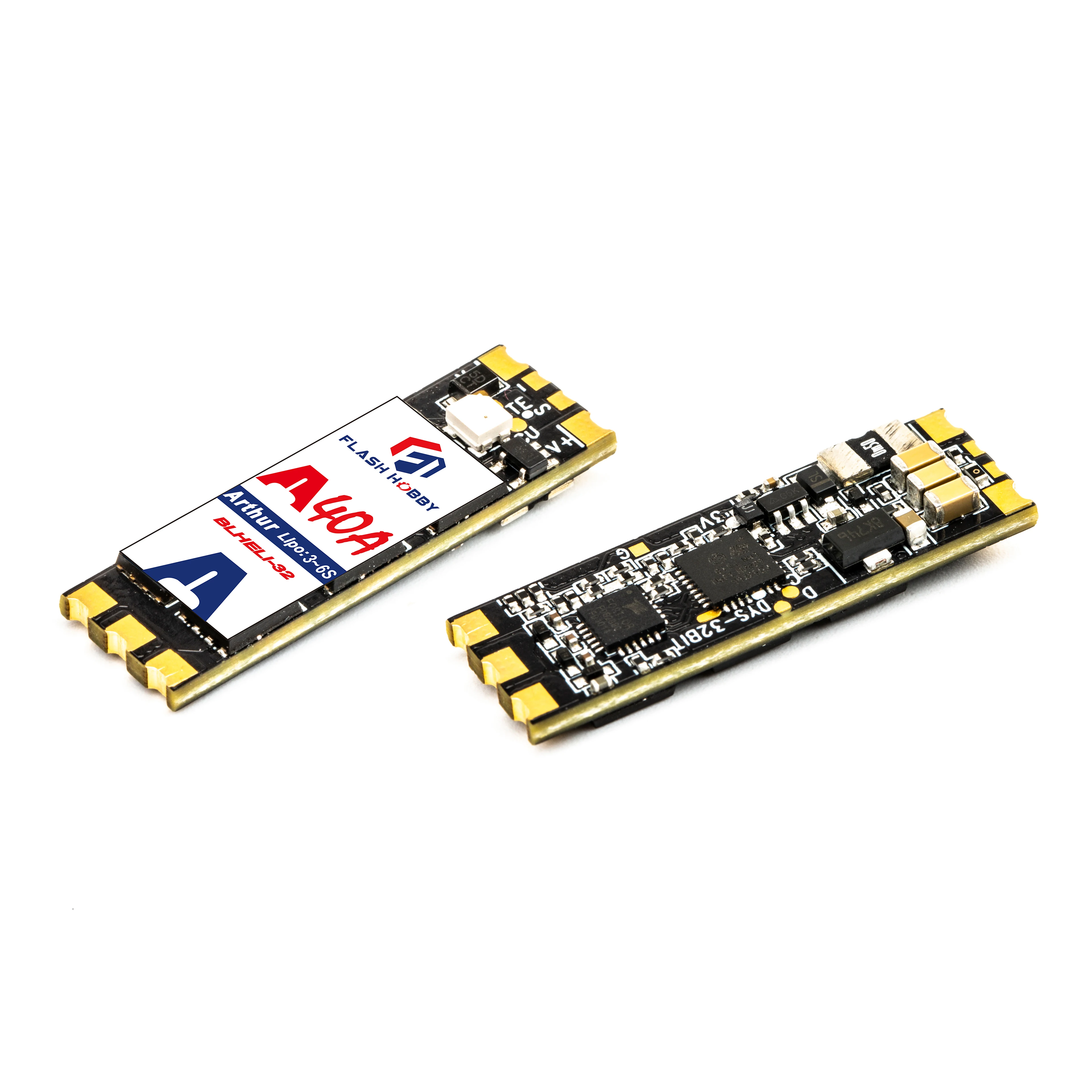 

FLASH HOBBY Slim40A 40A Brushless ESC 3-6S LiPo BLHeli_32 128K with RGB LED Support Telemetry for 110-330 Multirotor Drones