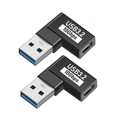 High - Speed USB 3.2 Male A to Female C Adapter, 10Gbps Data Transfer Converter (Black)