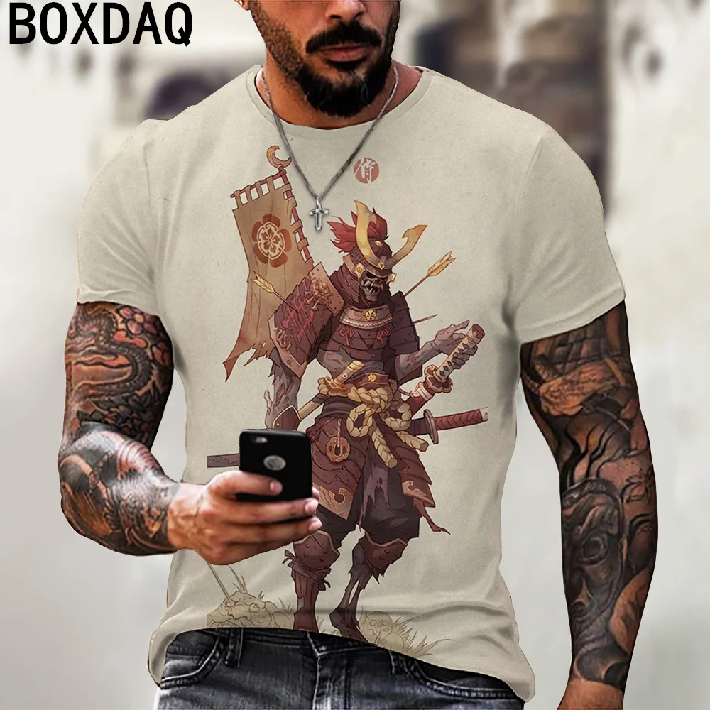 

Футболка мужская с 3D-принтом рыцаря, Повседневная рубашка в стиле ретро, топ в стиле Харадзюку, с коротким рукавом и круглым вырезом, большие размеры, лето 2024