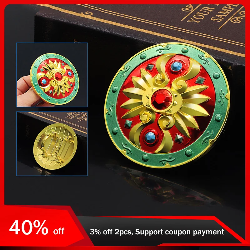 8cm The Hyrule Fantasy Zelda Weapon Model Seven Treasure Shield Metal Toy Sword Cosplay Game Peripherals Kids Toy Gifts for Boys