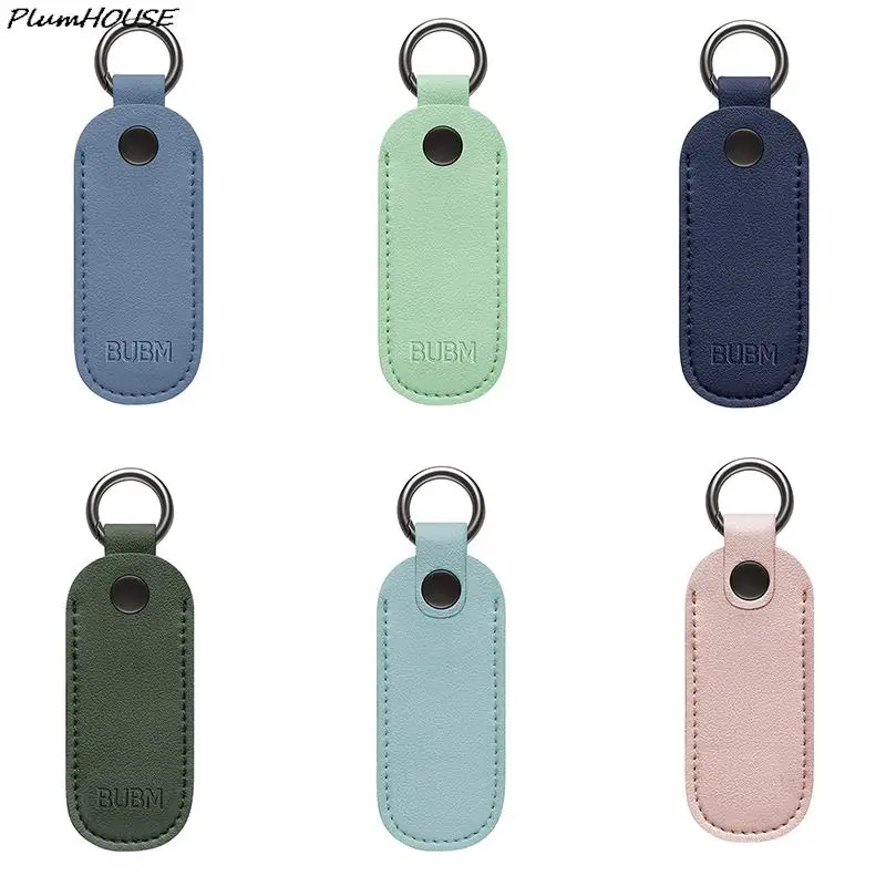 

Leather U Disk Pouch Key Ring Holder USB Flash Drive Storage Bag Pendrive Protective Cover Memory Stick Case