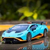 1:30 Lambos Huracan STO Alloy Die Cast Toy Car Model Sound and Light Pull Back Children's Toy Collectibles Birthday gift 1
