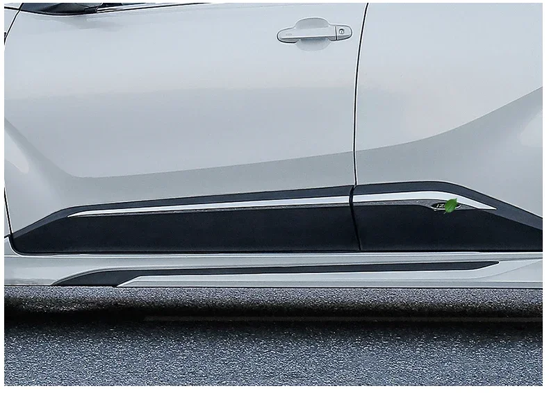 Suitable for Toyota IZOA CHR Body Trim Stainless Steel Door Anti-Collision Strip Side Skirt Door Edge Bright Strip