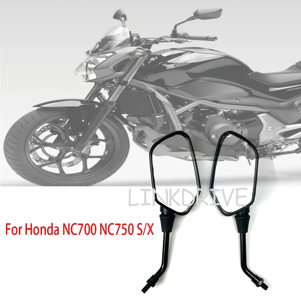 

For Honda NC700 NC700S NC700X NC750 NC750X NC750S NC 700 750 S/X Black Mirror Motorcycle Side Rear View Rearview Mirrors