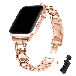 Elegant Gold Stainless Steel Women's Bracelet Watch Band - 45mm (Rose Gold)