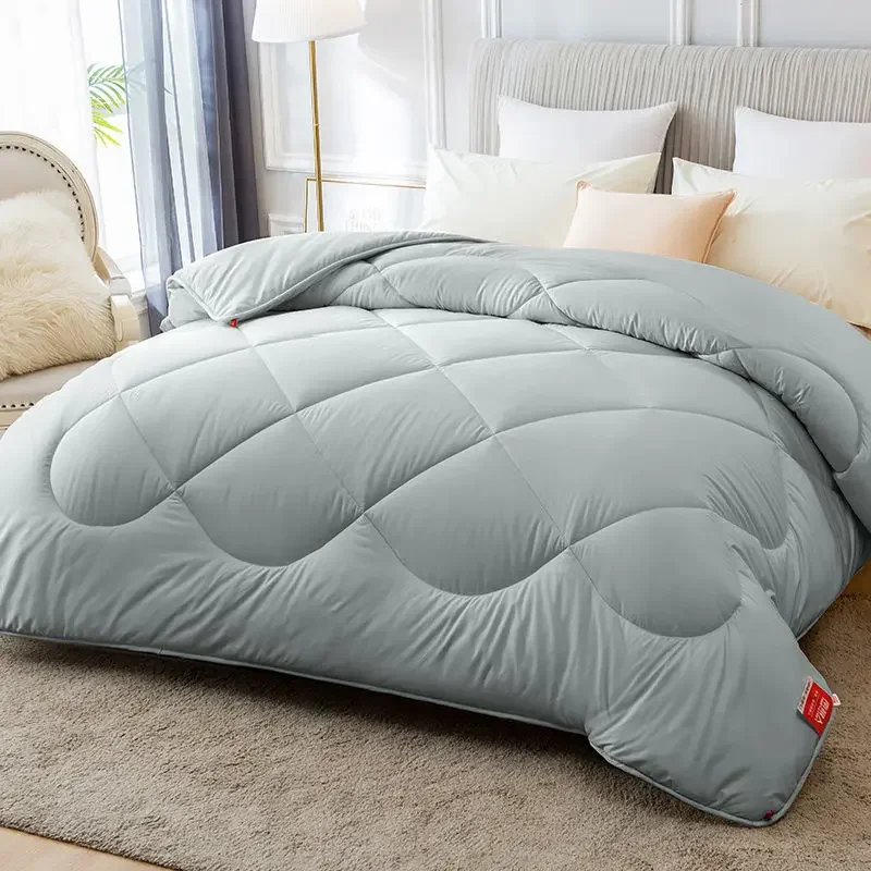 

Rushed Nordic Winter Warm Quilt Thick Fluffy Cotton Quilts Comforter Duvet All King Color Twin Size Seasons Soft Solid