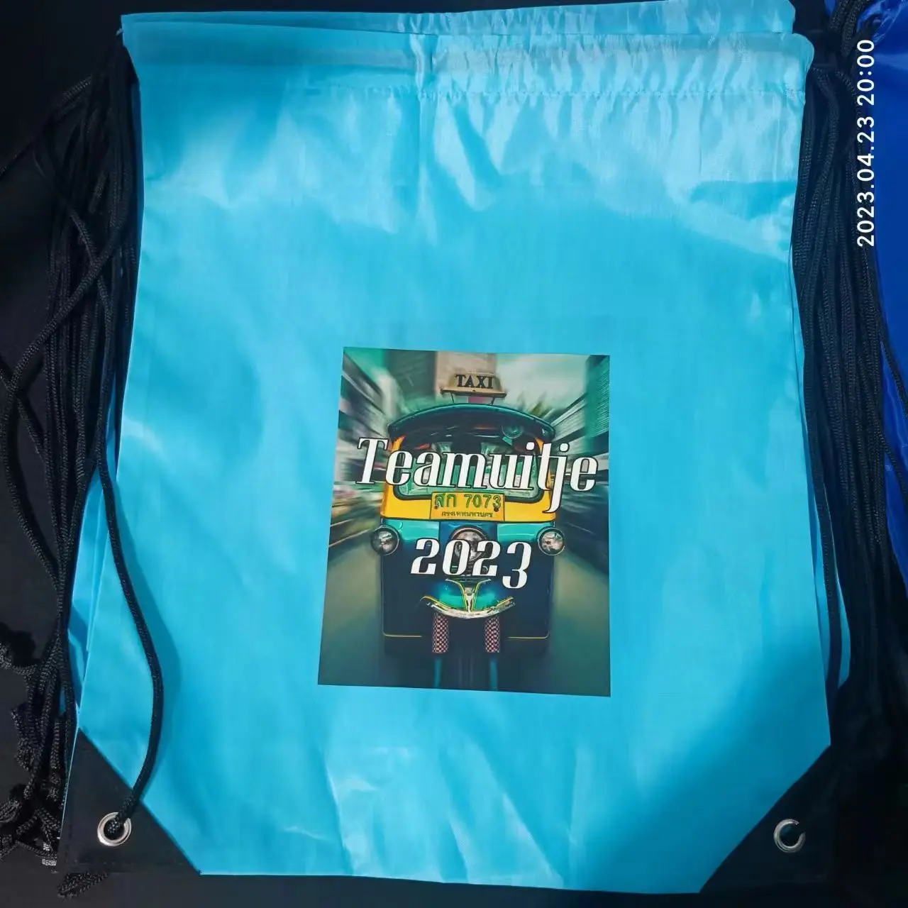 100 Pcs Custom Printing Promotional Outdoor Casual Gym Sport Waterproof Polyester Drawstring Backpack Bag