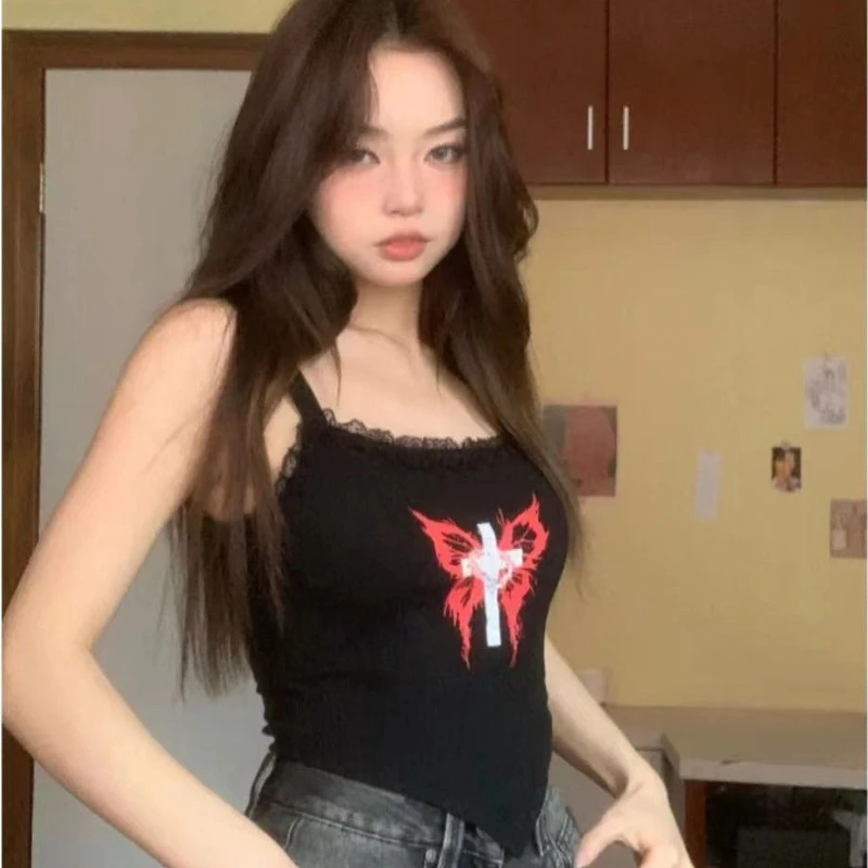 HOUZHOU Y2k ׷ ̽ ũ ž  Gyaru  Ʈ  ũ 鸮 ž, ƮƮ  μҸ ĳ̼ E ҳ