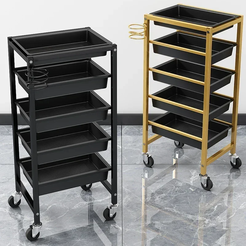 Hairdresser Beauty Salon Trolley Rolling Cosmetic Barber Spa Cart Tattoo Salon Utility Furniture