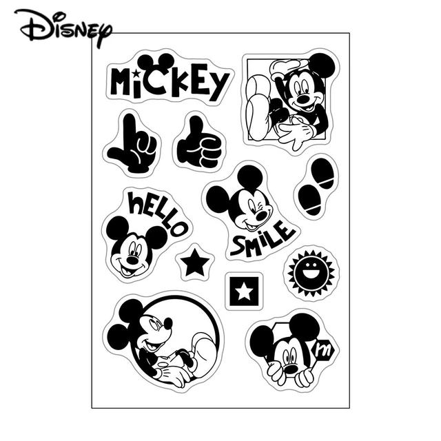 EK Success Disney 12x12 Scrapbook Paper Mickey Black & White Faces (8600011)