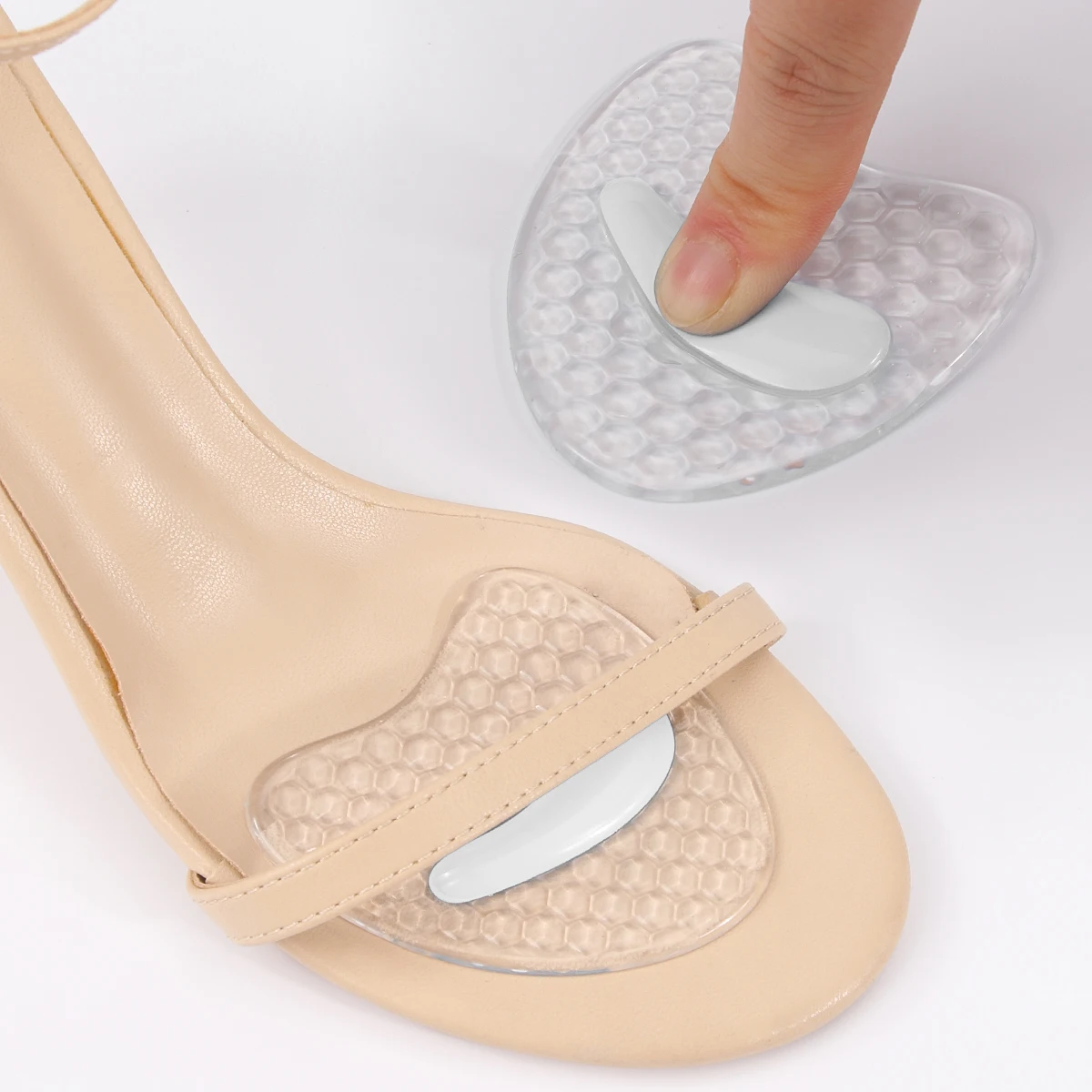 1 Pairs Foot Pads Forefoot Gel Shoe Inserts Antislip Heel Protection High Heels