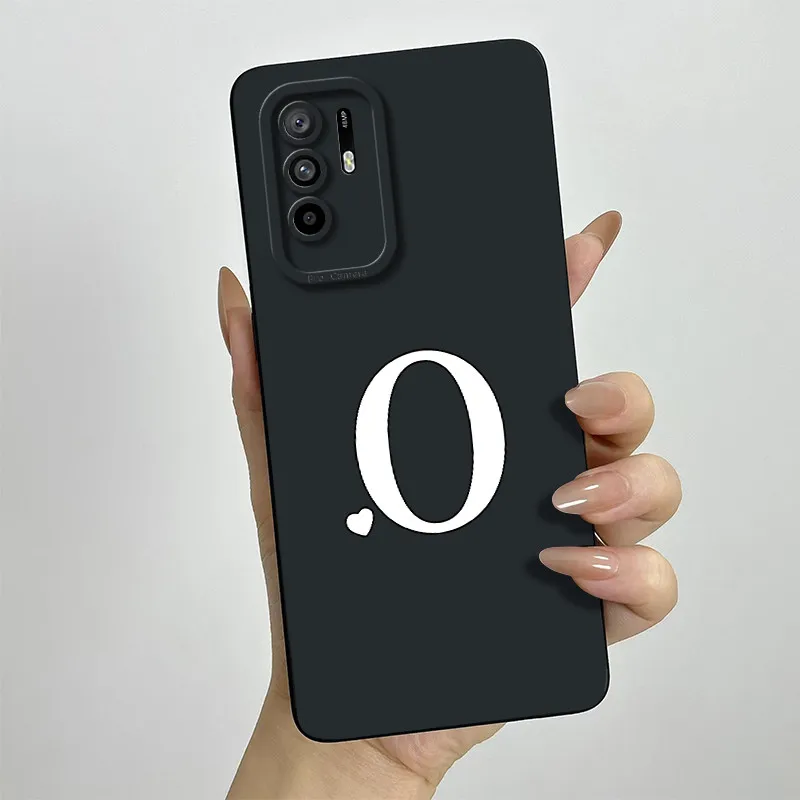 Chic Letters Square Shockproof Phone Case - Elegant Protective Back Cover