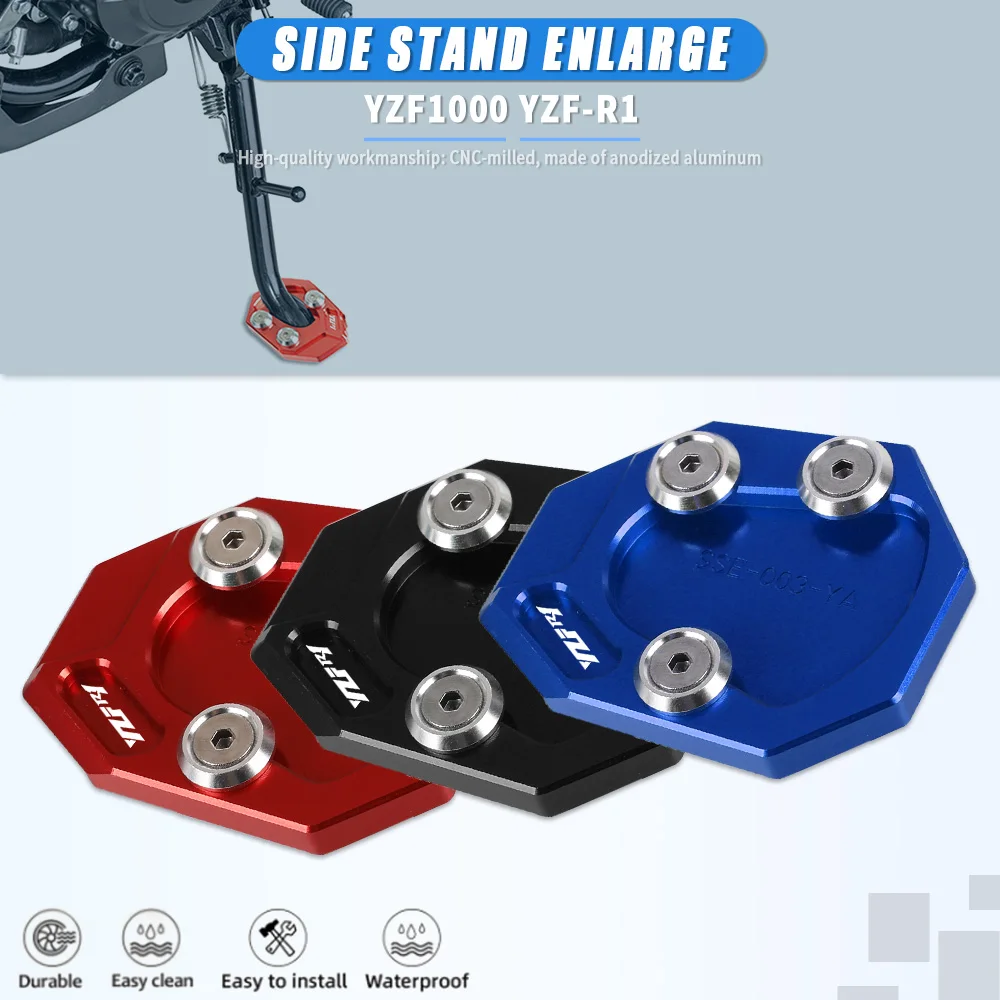 

Motorcycle CNC Aluminum Stand Enlarger Plate Side Kickstand Extension For YAMAHA YZF R1 YZF-R1 2009-2014 2009 2010 2011 2012