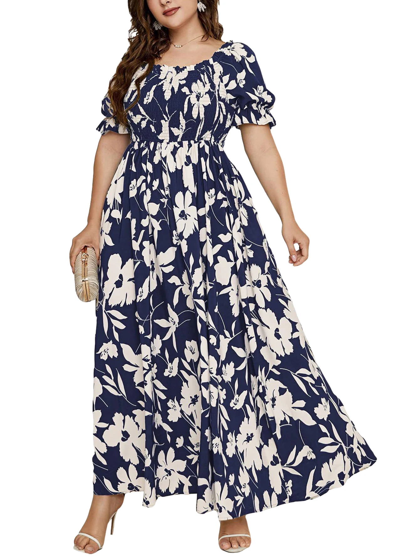 

Длинное платье для женщин, летнее платье с коротким рукавом, женские платья, повседневное пляжное платье с принтом