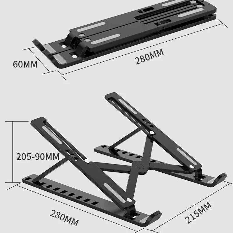 C2 Desk Tables Laptop Stand Foldable Adjustable Lifting Tablet Portable Cooling Stand For Macbook Air Pro Ipad Computer Supports