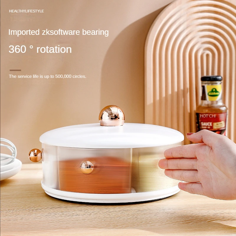Kitchen Multifunctional Spice Dispenser 360 Rotating Large Capacity Spice Seasoning Box