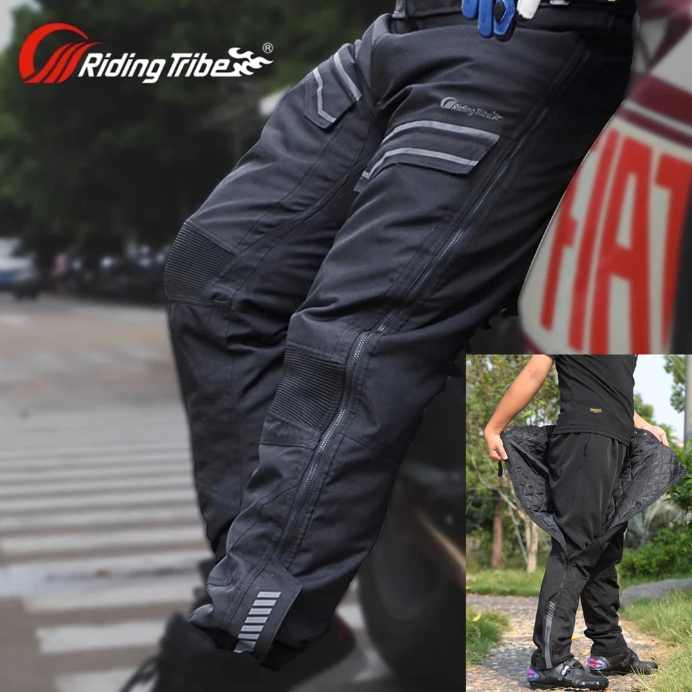 Motorcycle Pants Waterproof Breathable Warm All Season Motocross Rally Rider Riding Protection Trousers With free Kneepads HP-12 images - 6