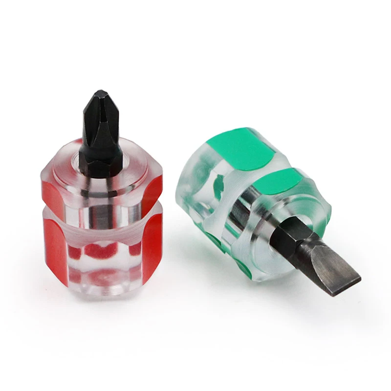 Manches ergonomiques colorés du kit mini tournevis de précision 5 pièces, idéal pour travaux de modélisme.