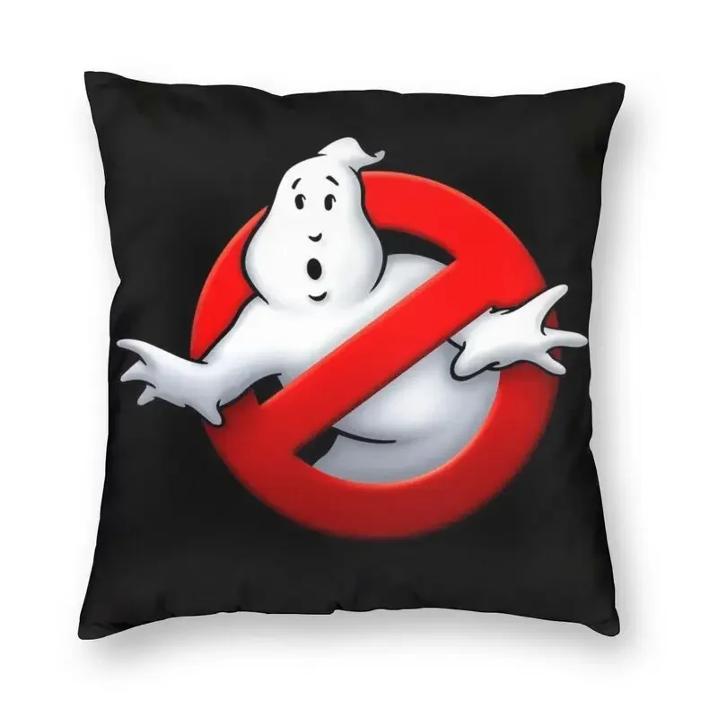 

Modern Ghostbusters Logo Sofa Cushion Cover Velvet Supernatural Comedy Film Throw Pillow Case for Living Room