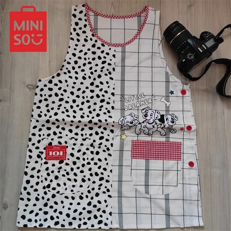 

Miniso Dinsey фартук из 101 хлопка для взрослых далматинцев, женский и мужской домашний кухонный продукт, кухонный фартук