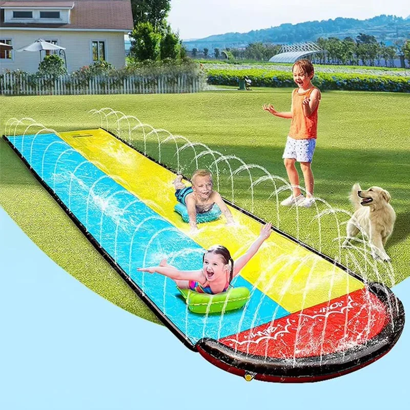 Backyard Outdoor Water Spray Toy Play Splash Inflatable Slip Slide Summer Sprinkle Water Splash Toys Game Inflatable Slide