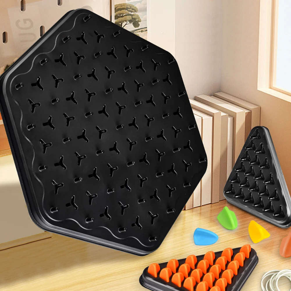 New Triangle Chain Rubber Band Chess Desktop Puzzle Game, Family Parent-child Interaction Game, Exercise Logic Puzzle Baby Toys 4