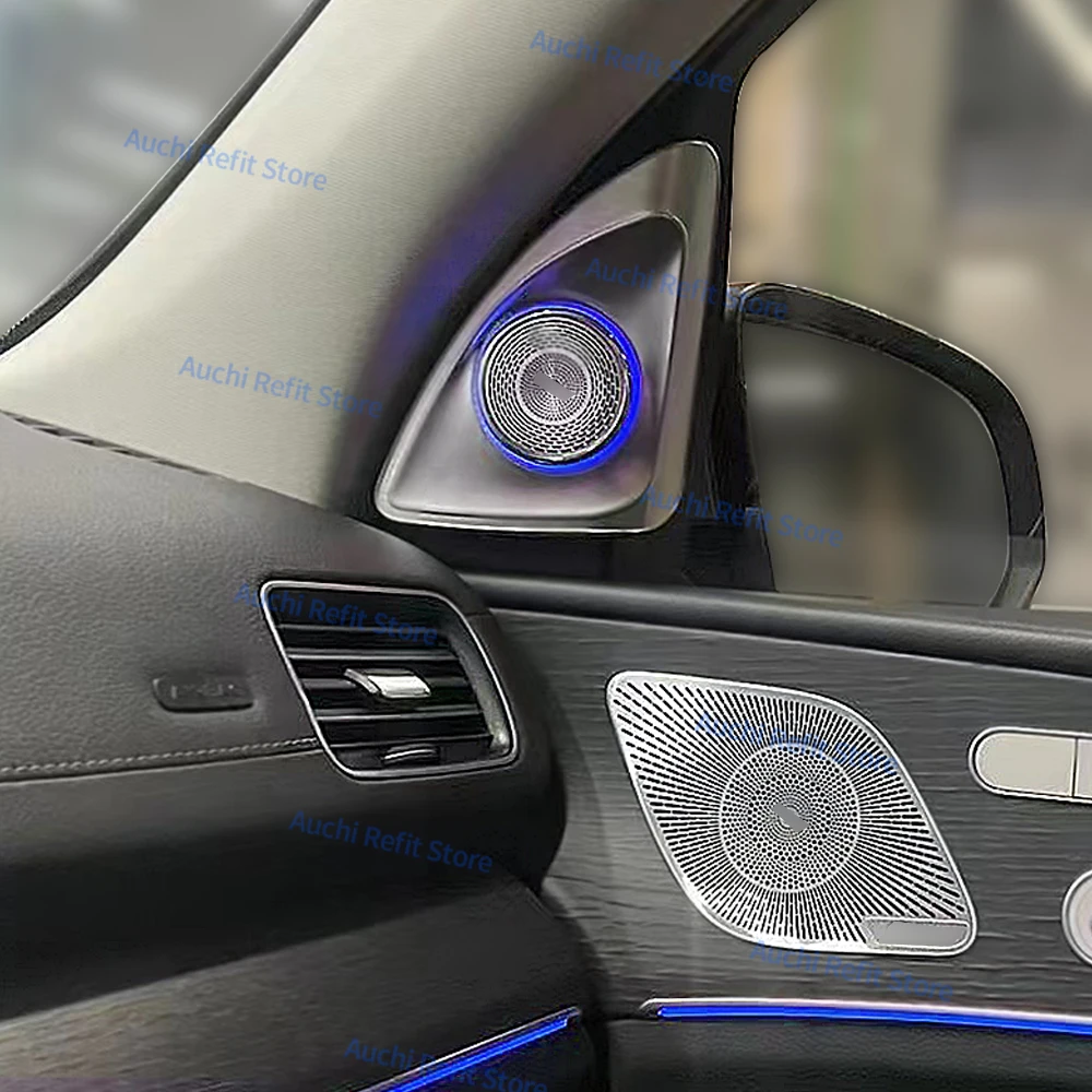 64색 4D 회전 고음 스피커 메르세데스-벤츠 2020+W167 GLE GLS 450 자동차 3D 고음 스피커 스피커 환경등 재장착