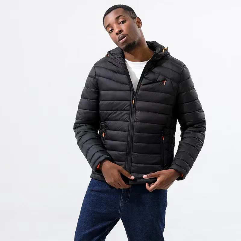 

down jacket cotton-padded jacket men's 2022 winter light and thin detachable hat cotton-padded jacket big size m-6xl