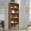 5-Shelf Adjustable Wood Bookcase Storage Shelf Sindoori Mango Finish Durable Lightweight Engineered Wood Living Room Furniture 3