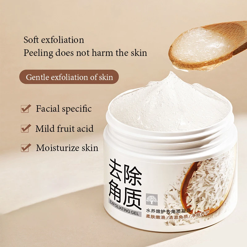 Facial Exfoliant BIOAQUA White Rice Face Exfoliating Gel Moisturizing Nourishing skincare Facial Scrub Face Cream