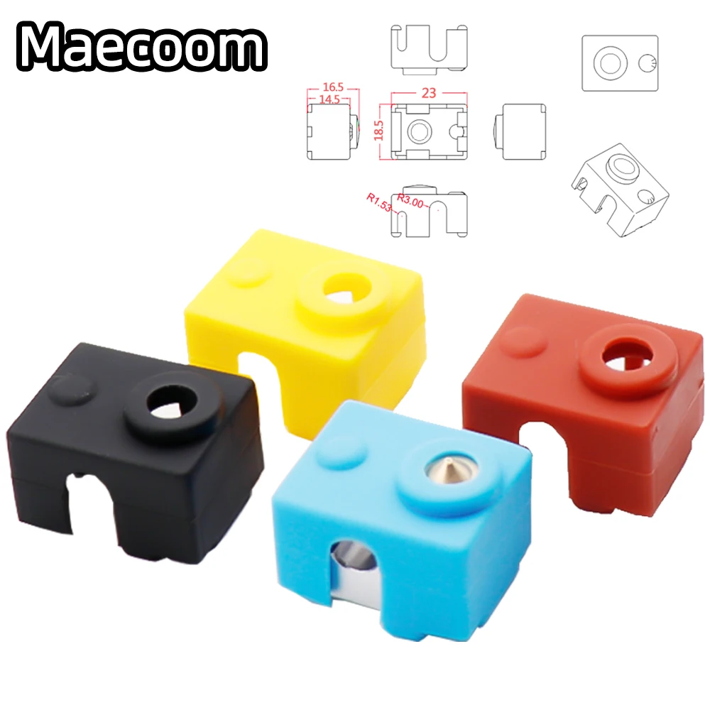 가열 블록 보호 실리콘 양말 커버 케이스, 가열 블록 보온 커버, Reprap 3D 프린터 부품용, E3D V6, 5 개, 10 개