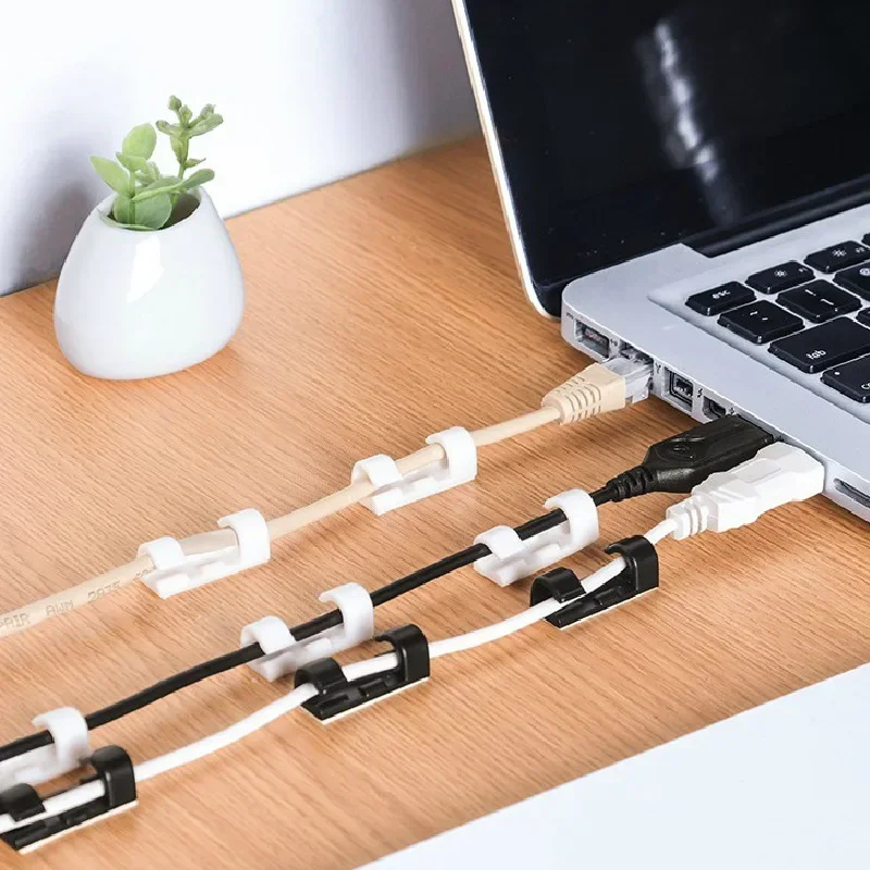20pcs Cable Organizer Clips Desktop Wall USB Cable Management Wire Winder Manager PC Cellphone Charging Data Line Winder