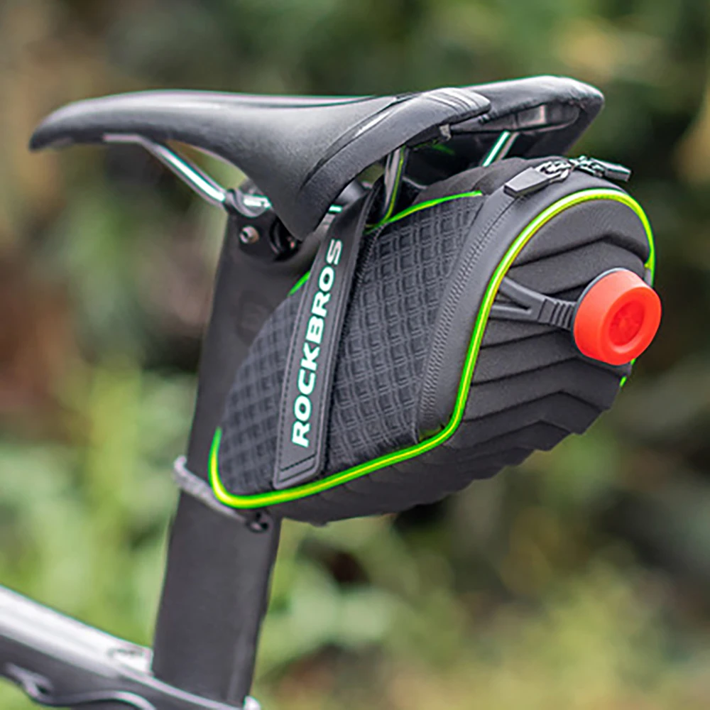 

Велосипедная сумка на багажник, вместительная Светоотражающая Водонепроницаемая седельная сумка, 3d чехол, светоотражающий крючок, подходит для езды на велосипеде