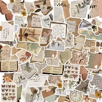 10/25/50pcs Aesthetic Vintage Diary Graffiti Stickers for DIY Scrapbooking Suitcase Water Bottle Phone Guitar Laptop 1