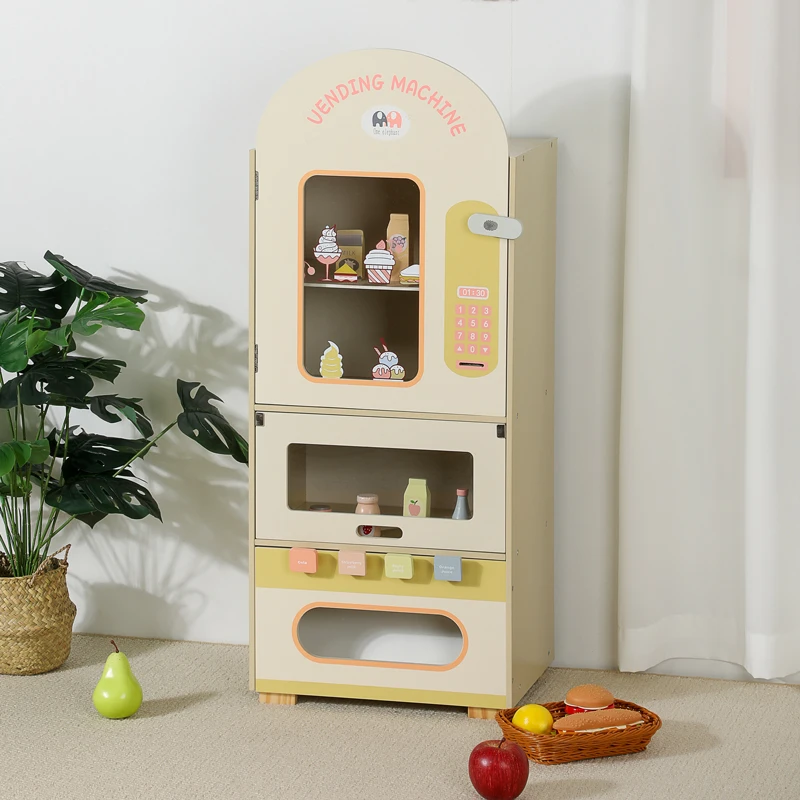 Kids Role Play Wooden Vending Machine Toy 2