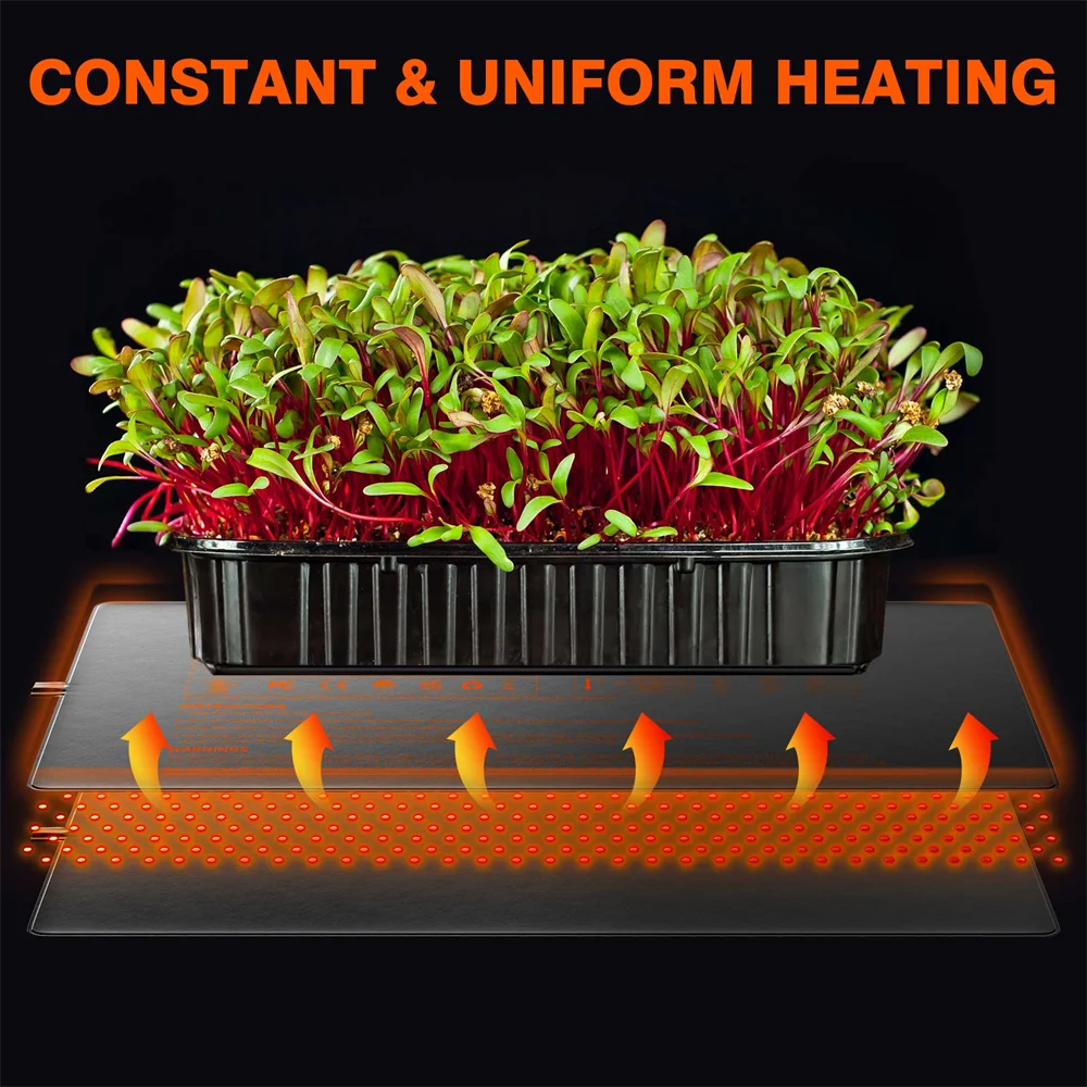 Spider Farmer 20Inch/48Inch Waterproof Seedling Heat Mat / Digital Thermostat Combo Set for Seedling Veg Indoor