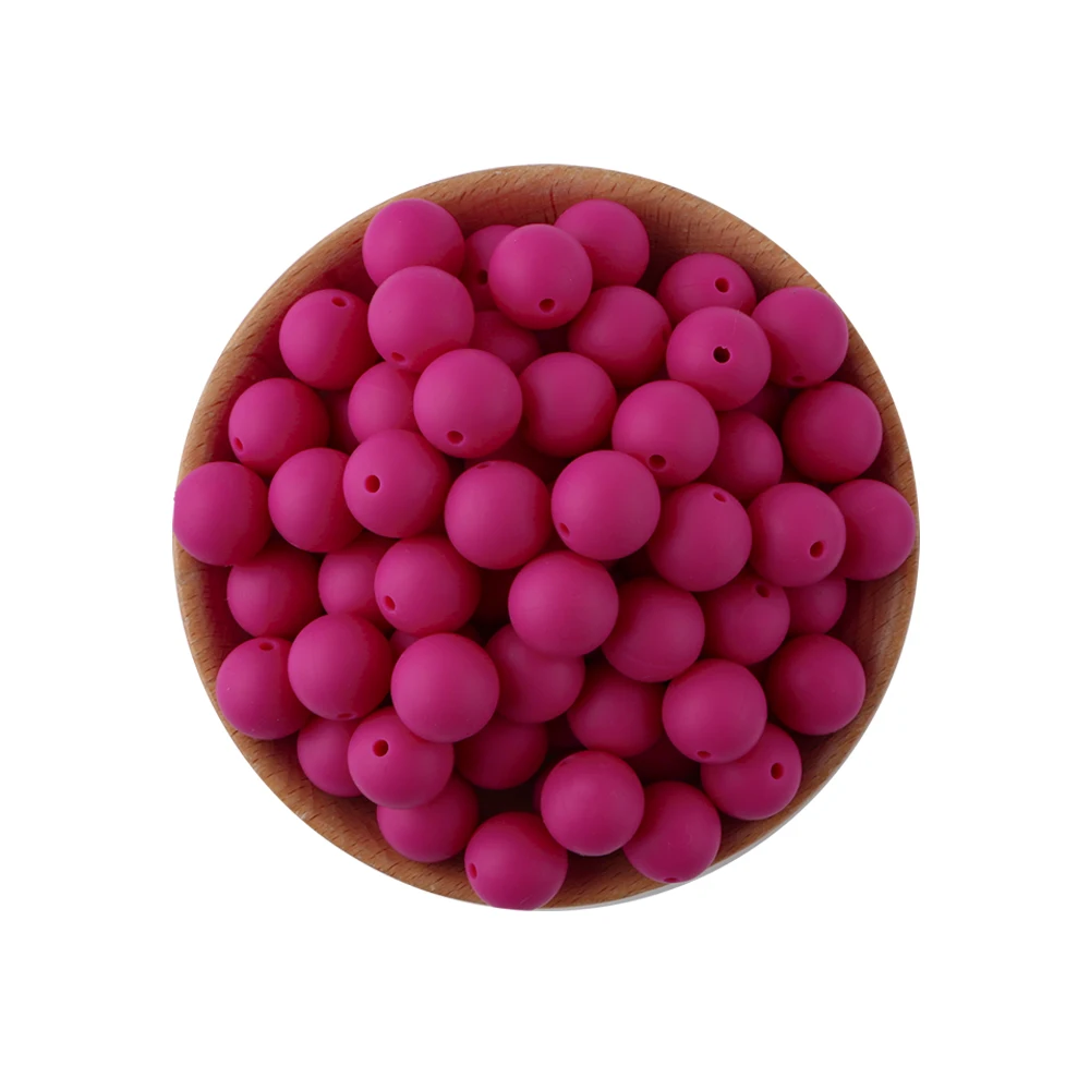 Silicone Round Focal Beads Set - DIY Jewelry Crafting Kit (50 pcs)