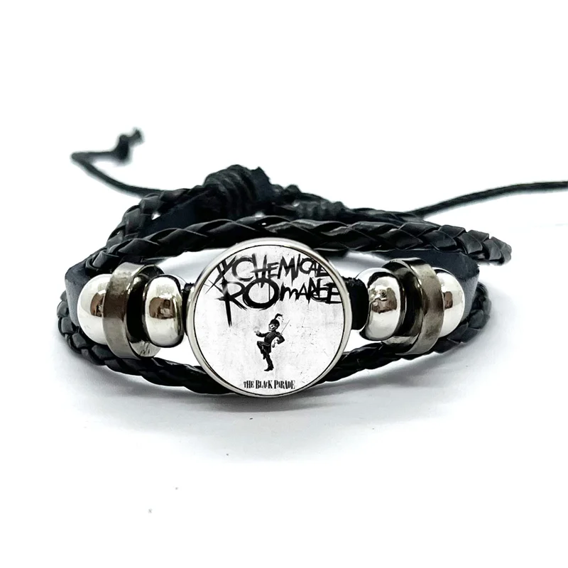 Rock Band My Chemical Romance I Love Mcr Dead Hip Hop Punk Bracelets Art Multilayer Braided Bangles Handmade Jewelry Gifts