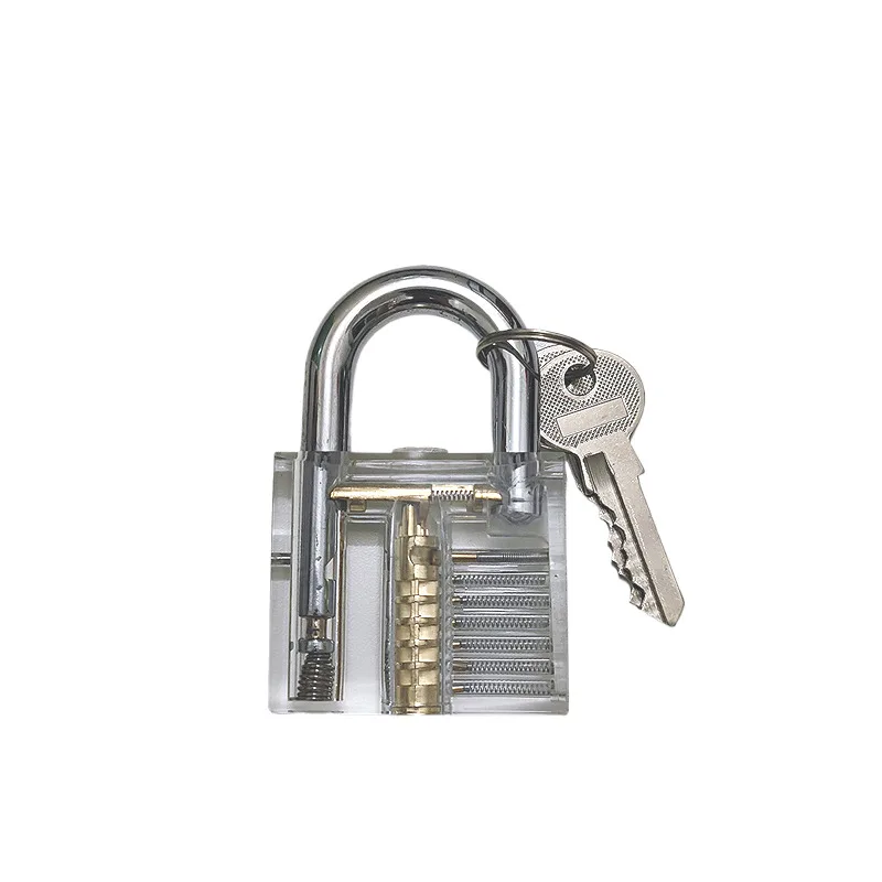 78x50mm Locksmith Transparent Visible Locks Cutaway Practice View Padlock for Tools Hardware Lock Training Skill locksmith tools mini padlock locksmith extractor tools lock pick tools lock pick set lock repair tool
