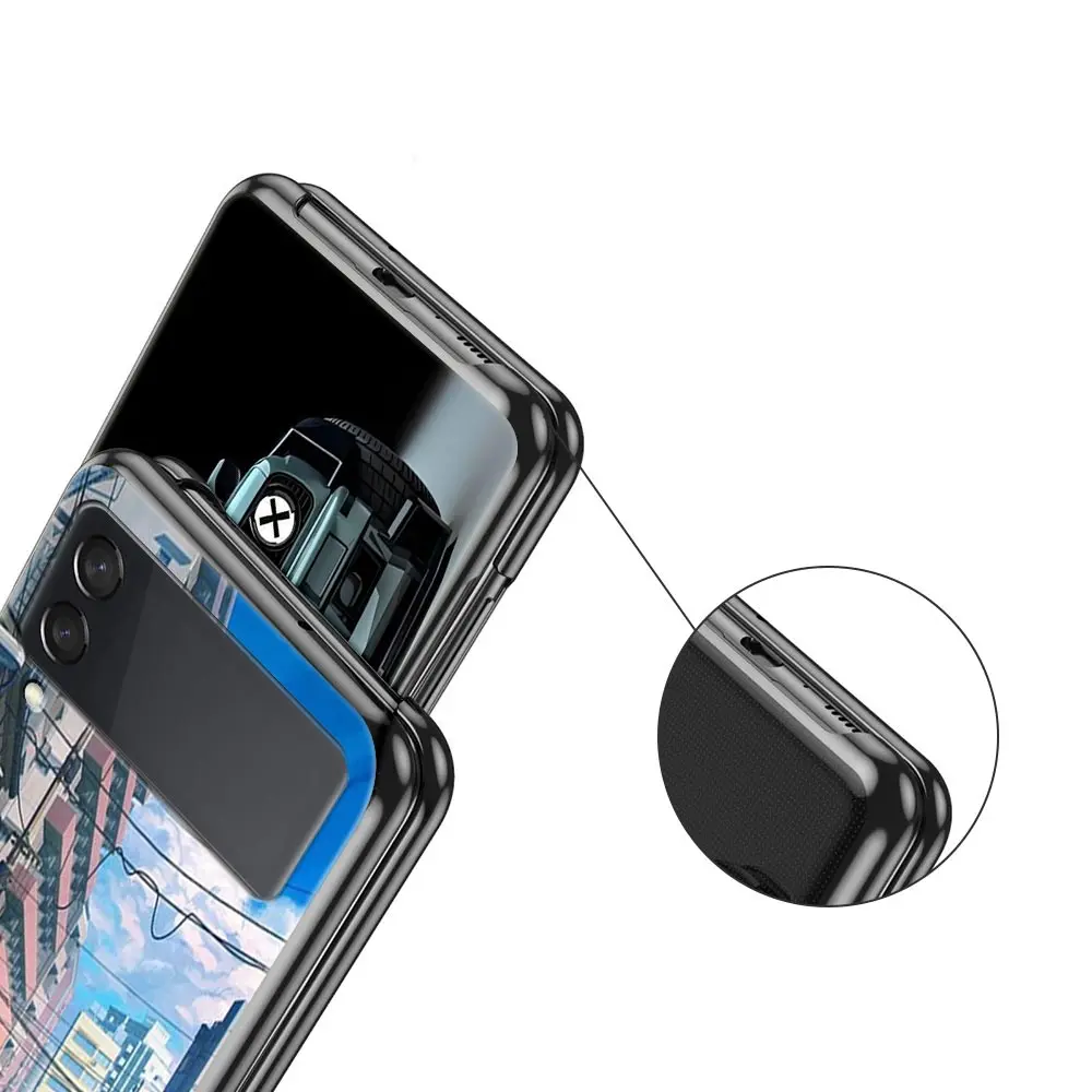 JDM Tokyo Drift Sports Car Black Folding Phone Case