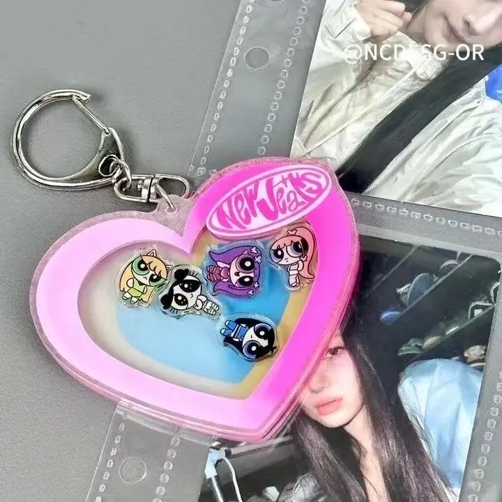 The Powerpuff Girls Newjeans Periferiche Rocker Anime Cartoon Girls Portachiavi Rockers Cute Mini Kids Acrilico Portachiavi Ciondolo Decor
